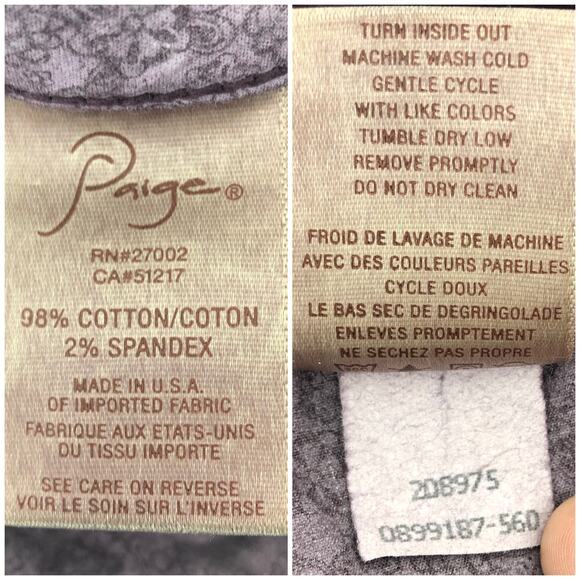 Paige (31x27) American VINTAGE Y2K Skyline Skinny Ankle Purple Mid Rise Jeans - Picture 6 of 6